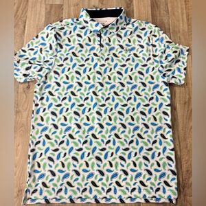 Good Good Golf Men’s Golf Polo Shirt – Paisley Print – Size Medium